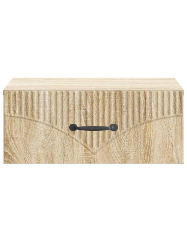 Mobiletto da notte a muro 2 pcs Rovere Sonoma 49 x 34,5 x 20 cm