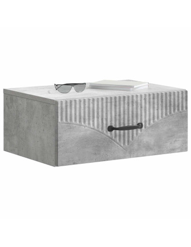 Mobiletto da notte a muro Grigio Cemento 49 x 34,5 x 20 cm