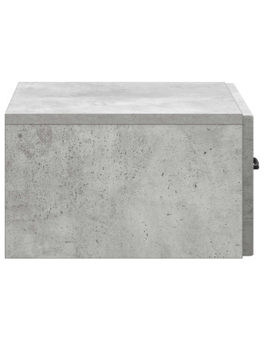 Mobiletto da notte a muro Grigio Cemento 49 x 34,5 x 20 cm