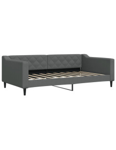 Letto da Giorno Grigio Scuro 100x190 cm in Tessuto 2