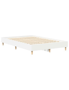 Struttura del letto Bianco 137 x 190 cm Legno multistrato 2