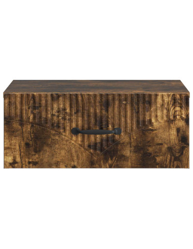 Mobiletto da notte a muro Rovere Fumo 49 x 34,5 x 20 cm