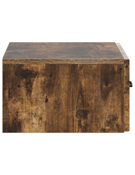 Mobiletto da notte a muro Rovere Fumo 49 x 34,5 x 20 cm