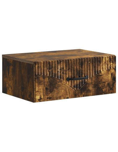 Mobiletto da notte a muro 2 pcs Rovere Fumo 49 x 34,5 x 20 cm