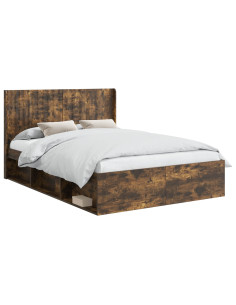 Struttura del letto con stoccaggio e testata 3 pcs 2