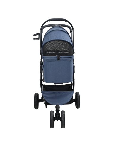 Passeggino pieghevole per animali Blu 78 x 54 x 101 cm