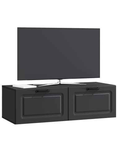 Mobile Porta TV da Muro Montaggio a parete Nero 98 x 41 x 30 cm