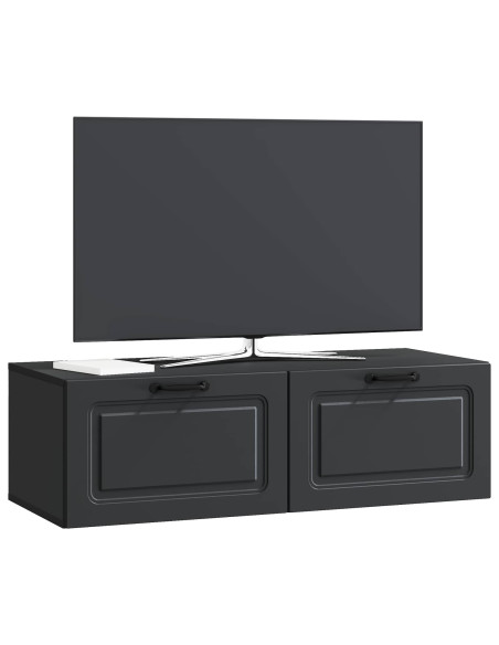 Mobile Porta TV da Muro Montaggio a parete Nero 98 x 41 x 30 cm