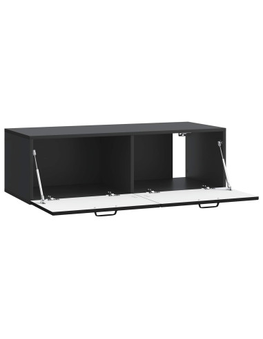 Mobile Porta TV da Muro Montaggio a parete Nero 98 x 41 x 30 cm