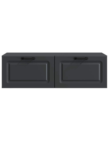 Mobile Porta TV da Muro Montaggio a parete Nero 98 x 41 x 30 cm