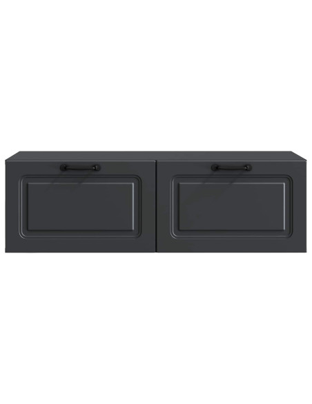 Mobile Porta TV da Muro Montaggio a parete Nero 98 x 41 x 30 cm