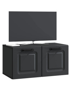 Mobile Porta TV da Muro Nero 59,5 x 31 x 30 cm 2