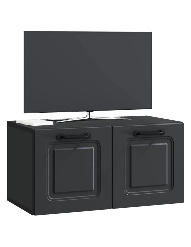 Mobile Porta TV da Muro Nero 59,5 x 31 x 30 cm