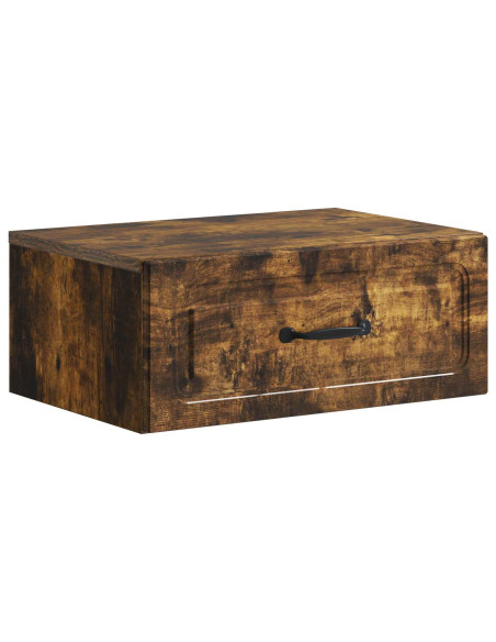 Mobiletto da notte a muro 2 pcs Rovere Fumo 49 x 34,5 x 20 cm