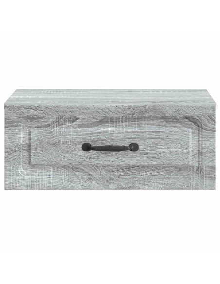 Mobiletto da notte a muro Grigio Sonoma 49 x 34,5 x 20 cm