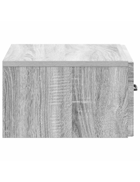 Mobiletto da notte a muro Grigio Sonoma 49 x 34,5 x 20 cm