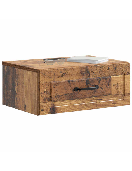 Mobiletto da notte a muro Legno antico 49 x 34,5 x 20 cm