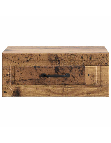 Mobiletto da notte a muro Legno antico 49 x 34,5 x 20 cm