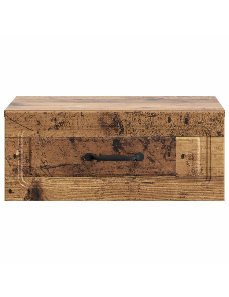 Mobiletto da notte a muro Legno antico 49 x 34,5 x 20 cm
