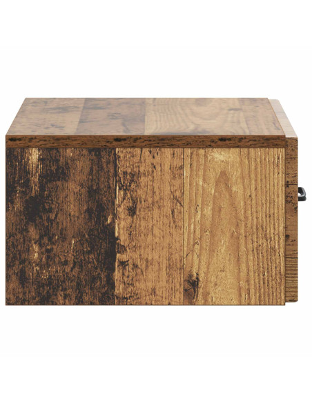 Mobiletto da notte a muro Legno antico 49 x 34,5 x 20 cm