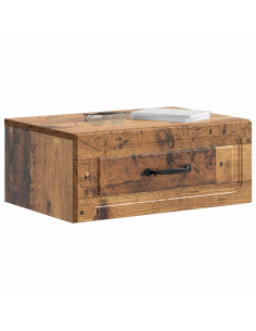Mobiletto da notte a muro 2 pcs Legno antico 49 x 34,5 x 20 cm 2