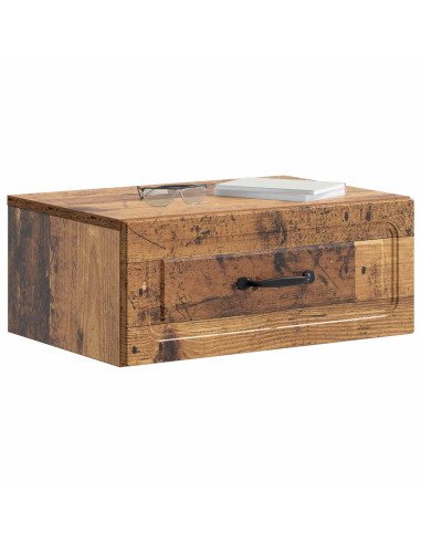 Mobiletto da notte a muro 2 pcs Legno antico 49 x 34,5 x 20 cm