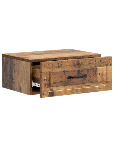 Mobiletto da notte a muro 2 pcs Legno antico 49 x 34,5 x 20 cm