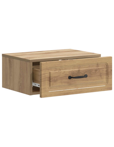 Mobiletto da notte a muro Rovere Artigianale 49 x 34,5 x 20 cm