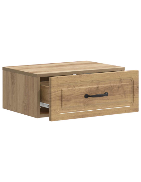 Mobiletto da notte a muro Rovere Artigianale 49 x 34,5 x 20 cm