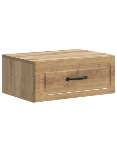 Mobiletto da notte a muro con cassetto 2 pcs Rovere Artigianale