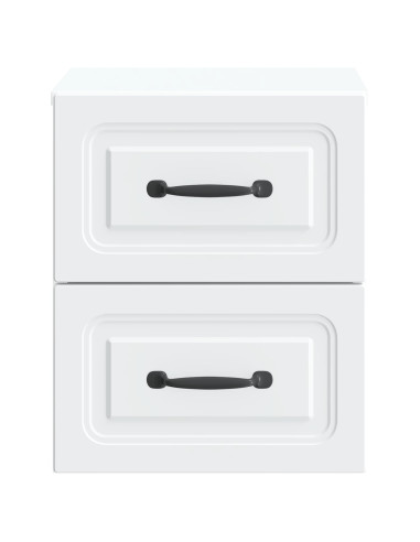 Mobiletto da notte a muro 2 pcs Bianco 34,5 x 33 x 40 cm