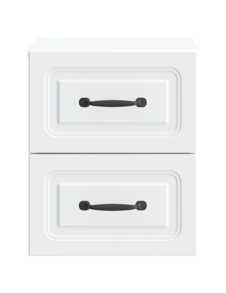 Mobiletto da notte a muro 2 pcs Bianco 34,5 x 33 x 40 cm