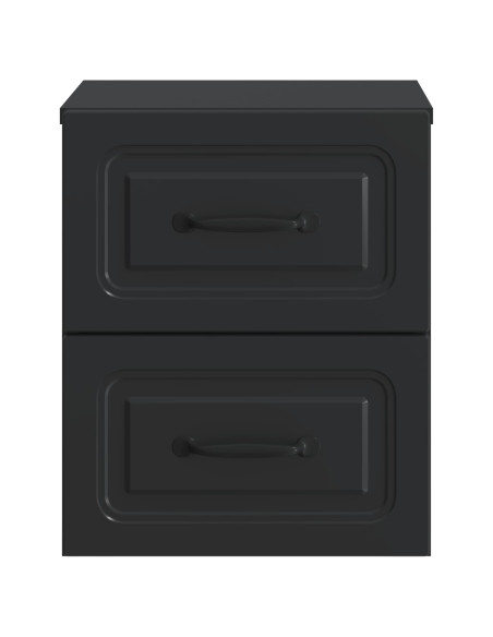 Mobiletto da notte a muro con cassetto Nero 34,5 x 33 x 40 cm