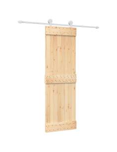 Porta scorrevole Naturale e Bianco 70 x 210 cm 2