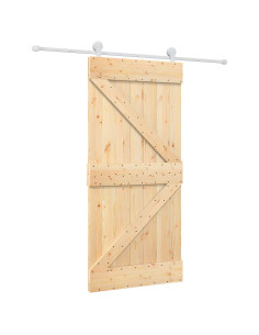 Porta scorrevole Naturale e Bianco 95 x 210 cm 2