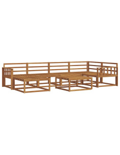 Set di divani da esterno 7 pcs Naturale 2