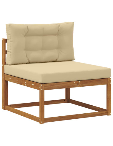 Set di divani da esterno con cuscino 10 pcs Naturale e Beige