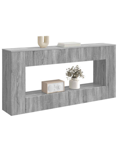 Tavolo consolle Rigato Sonoma grigia 155 x 29 x 74 cm