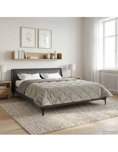 Duvet Invernale Trapuntato Grigio chiaro 200 x 220 cm