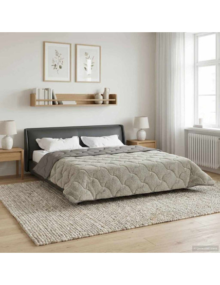 Duvet Invernale Trapuntato Grigio chiaro 240 x 260 cm