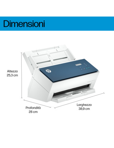 HP ScanJet Enterprise Flow 9000 s1 Scanner a foglio 600 x 600 DPI A3 Blu, Bianco