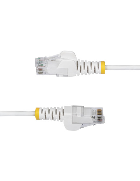 StarTech.com Cavo Ethernet CAT6 Bianco da 7m Patch UTP con Plug RJ45 Antigroviglio e Rilievi di Trazione, Cavo Lan Slim in Rame 