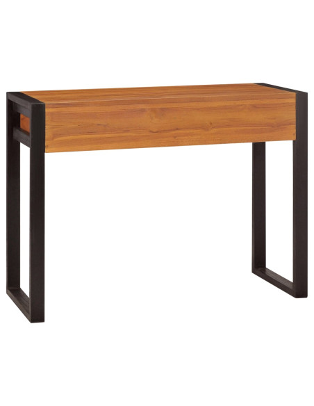 Scrivania con 2 Cassetti 100x40x75 cm in Legno di Teak