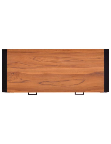 Scrivania con 2 Cassetti 100x40x75 cm in Legno di Teak