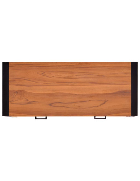 Scrivania con 2 Cassetti 100x40x75 cm in Legno di Teak