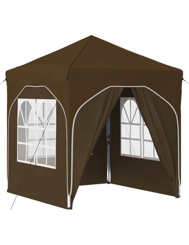 Tenda per feste a pop-up 192 x 192 x 245 cm Tortora