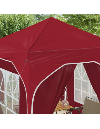 Tenda per feste a pop-up 192 x 192 x 245 cm Borgogna