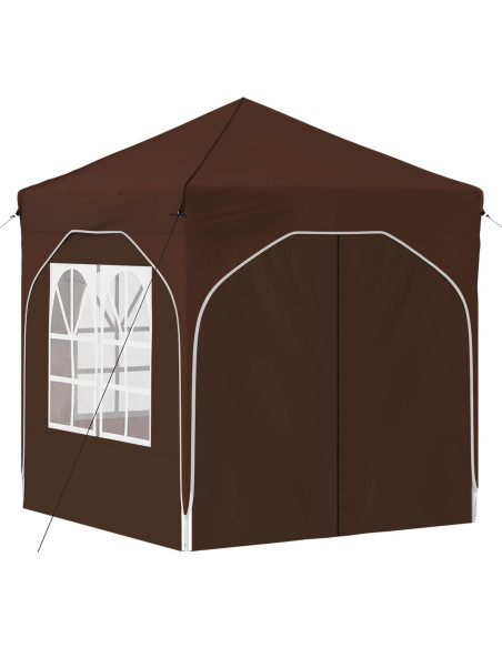 Tenda per feste a pop-up 192 x 192 x 245 cm Marrone