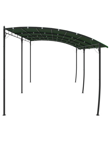 Gazebo 6 x 3 x 2,55 m Verde Tessuto e Alluminio 180