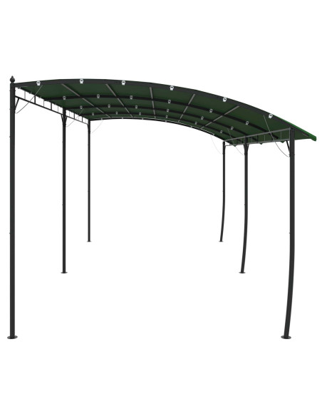 Gazebo 6 x 3 x 2,55 m Verde Tessuto e Alluminio 180